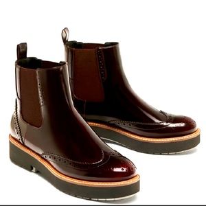 Zara Chelsea Platform Ankle Boots Brogues